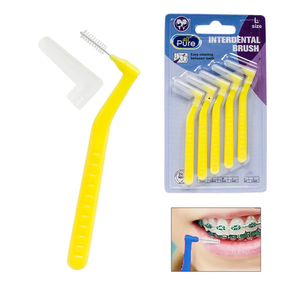 20 Pc Interdental Brushes Angled Dental Brush Toothpicks Oral Care Hygiene Picks