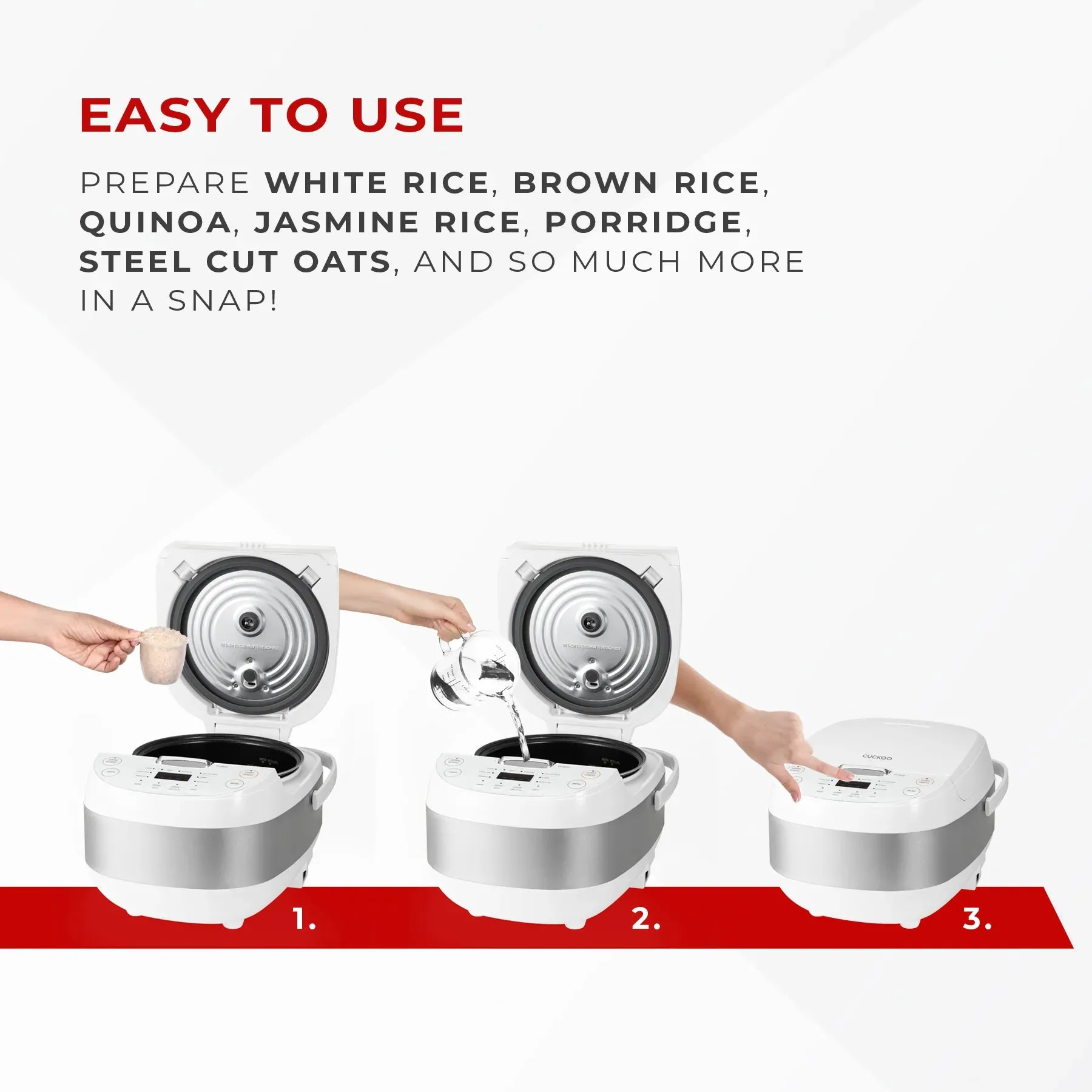 CUCKOO CR-0605F 6-Cup (Uncooked) / 12-Cup (Cooked) Micom Rice Cooker with Nonstick Inner Pot, 13 Menu Options, LCD Display, Fuzzy Logic Tech, Auto Clean (White)