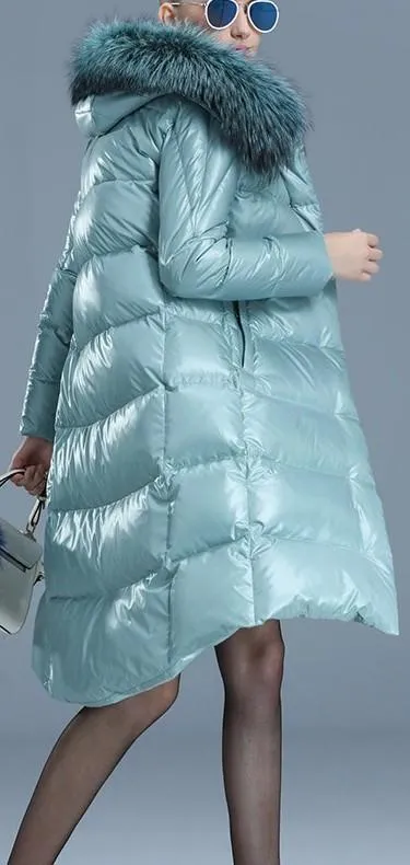 Fur-Hooded Puffer Coat