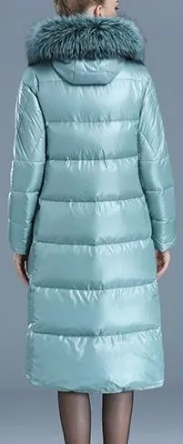 Fur-Hooded Puffer Coat