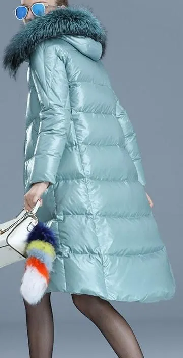 Fur-Hooded Puffer Coat