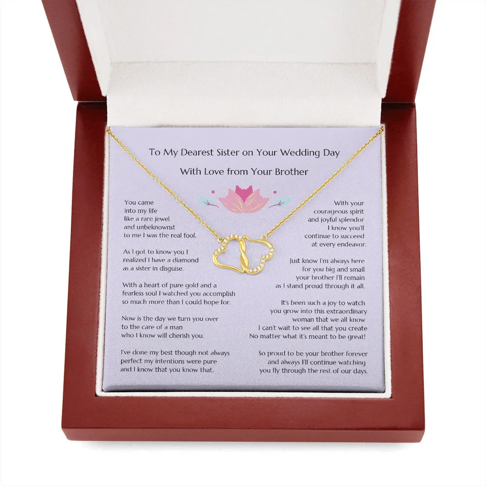 Gift for Bride, Minimalist Bride, Sister Bride Wedding, Everlasting Love, Gift from Brother, Gift Brother of the Bride, Sibling Wedding