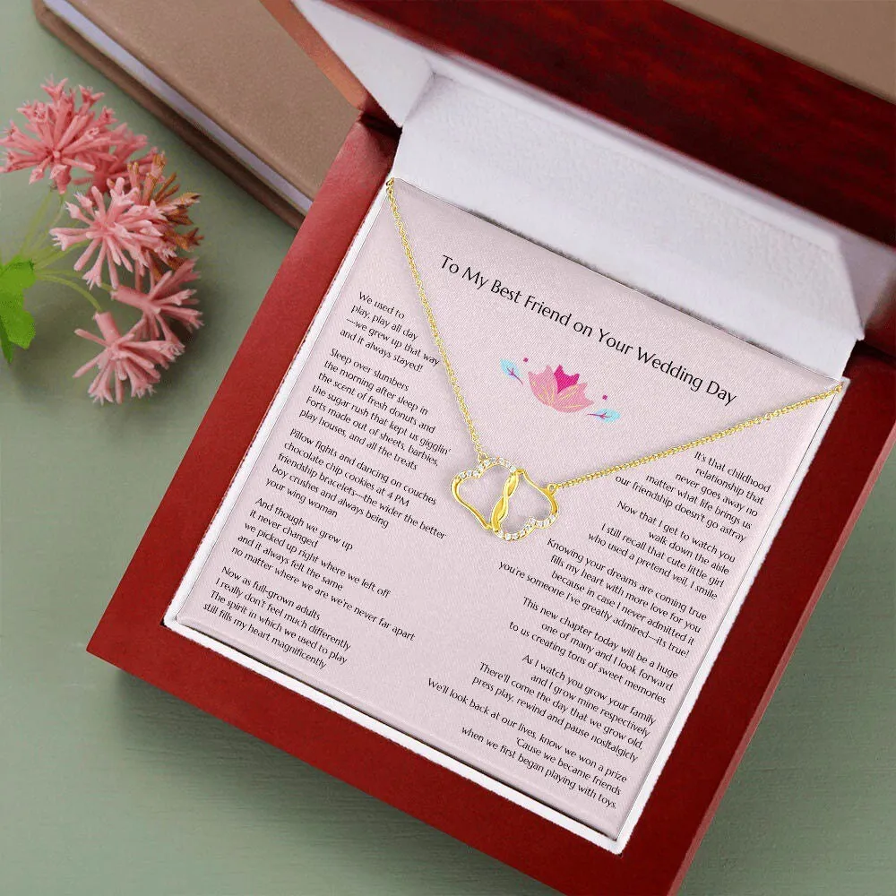 Gift for Bride, Necklace for Bride, Bestie To Bride Wedding, Everlasting Love, Gift from Friend, Gift from Maid of Honor, MOH To Bride Gift