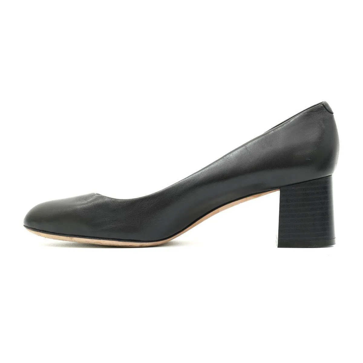 Hugo Boss Taylor Block Pump High-Heel Shoes Leather Black Colour For Women