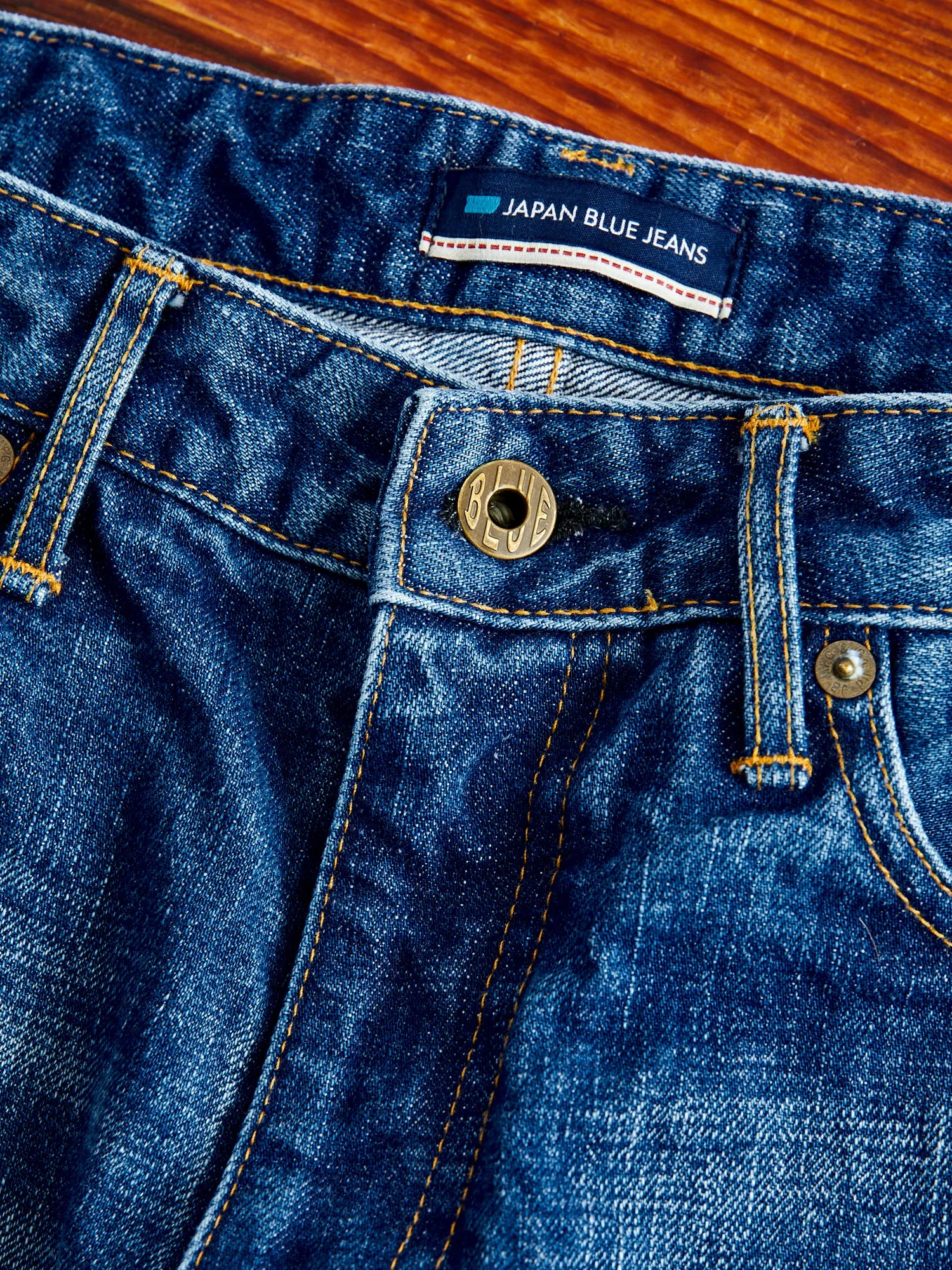 J201-MID "Circle Washed" 14.8oz Washed Selvedge Denim - Tapered Fit