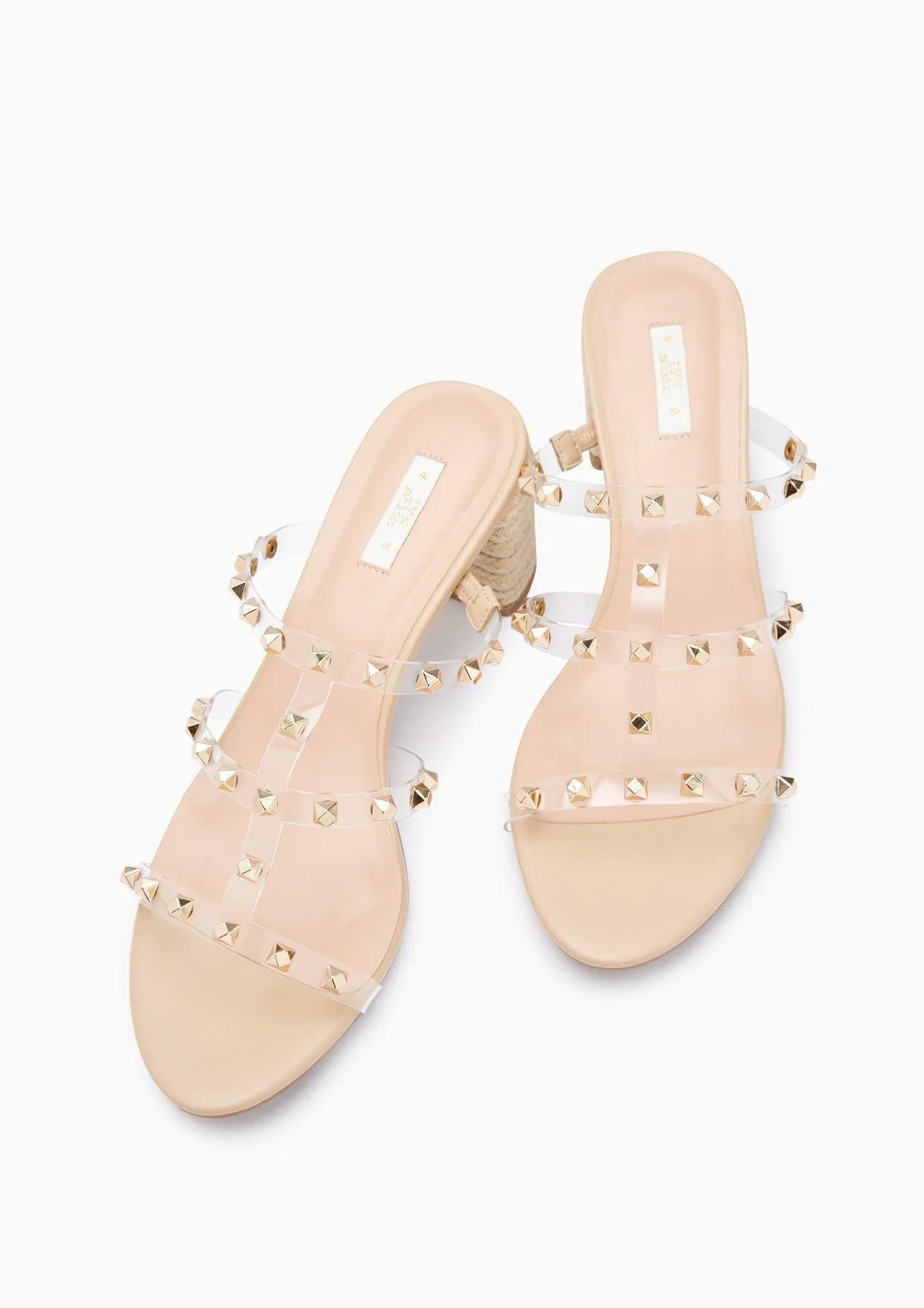Linda Clear Heels Transparent White