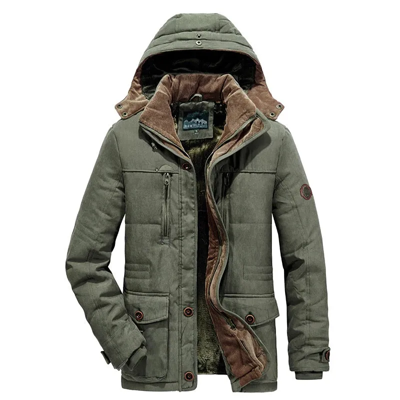 Men's Casual Warm Hooded Winter Parka