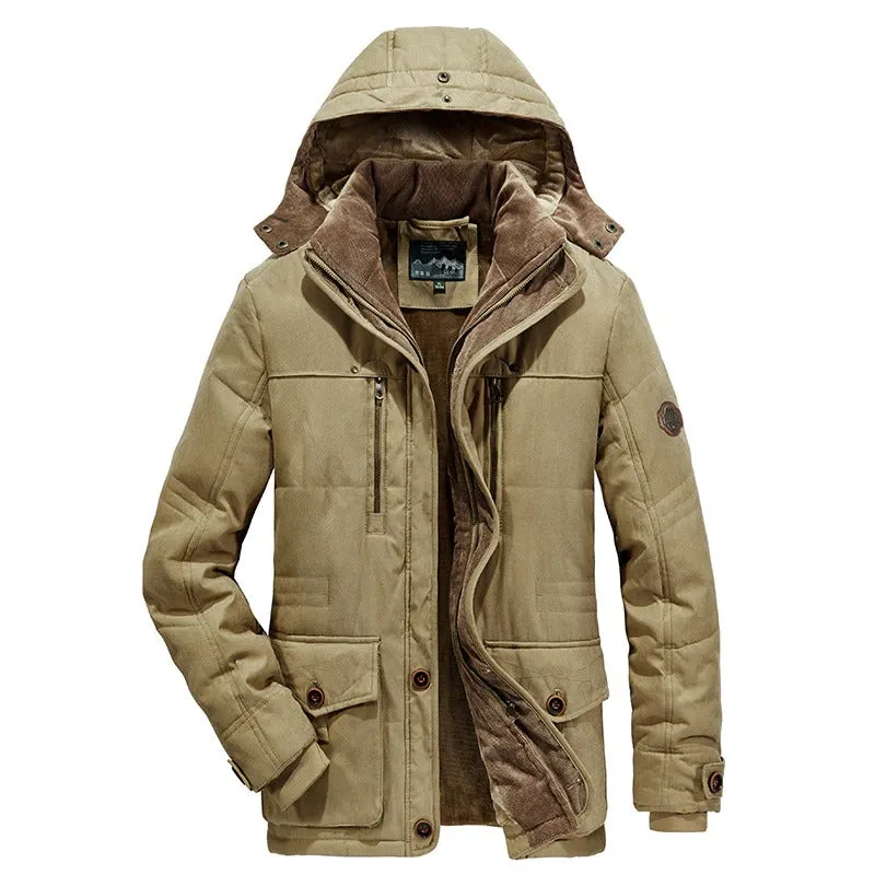 Men's Casual Warm Hooded Winter Parka