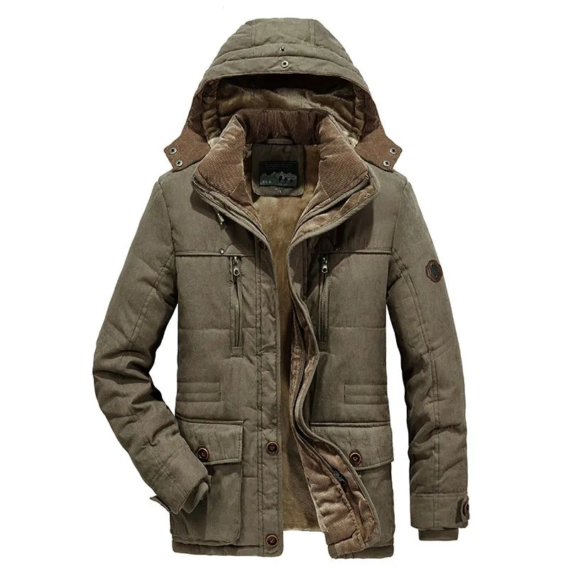 Men's Casual Warm Hooded Winter Parka