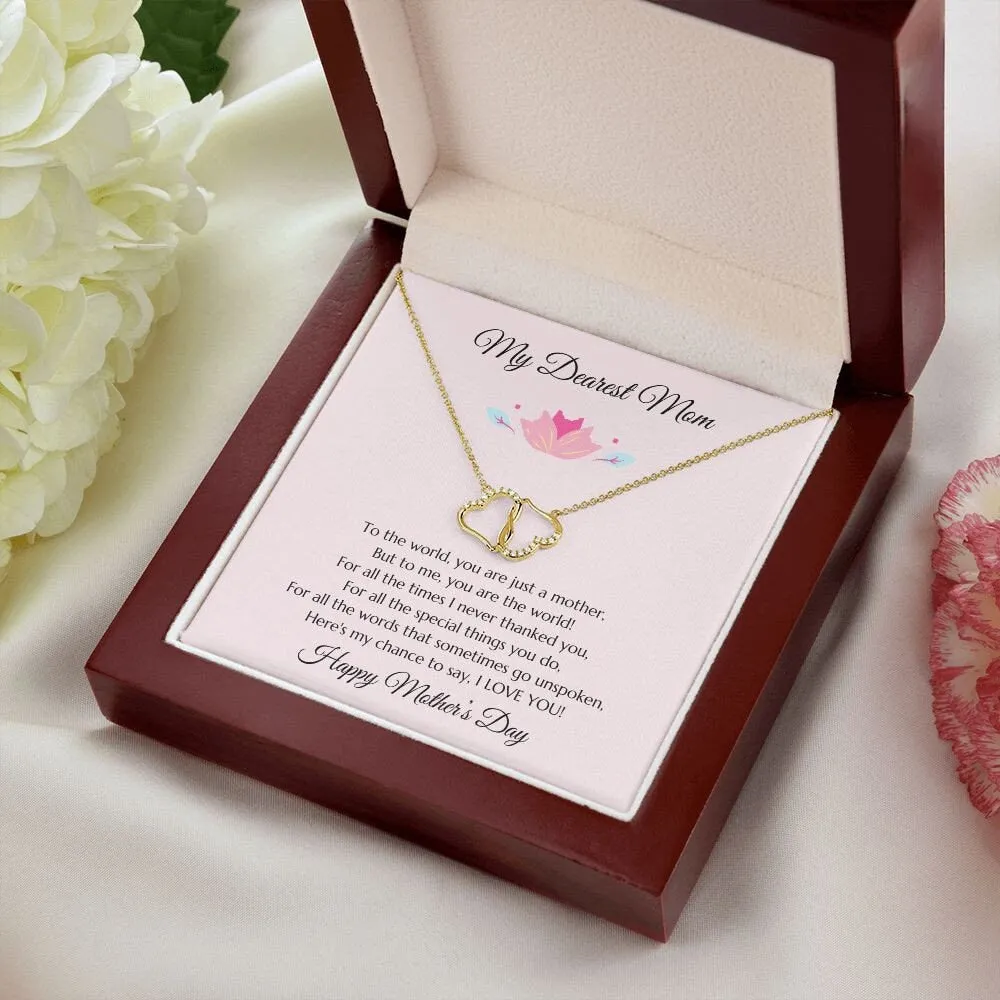 Mom Gift, Mothers Day Gift, Mothers Day Present, Mothers Day Diamond Necklace, Mom Gold Necklace, Mom Gift, Gift For Mom, Pink Mom Gift