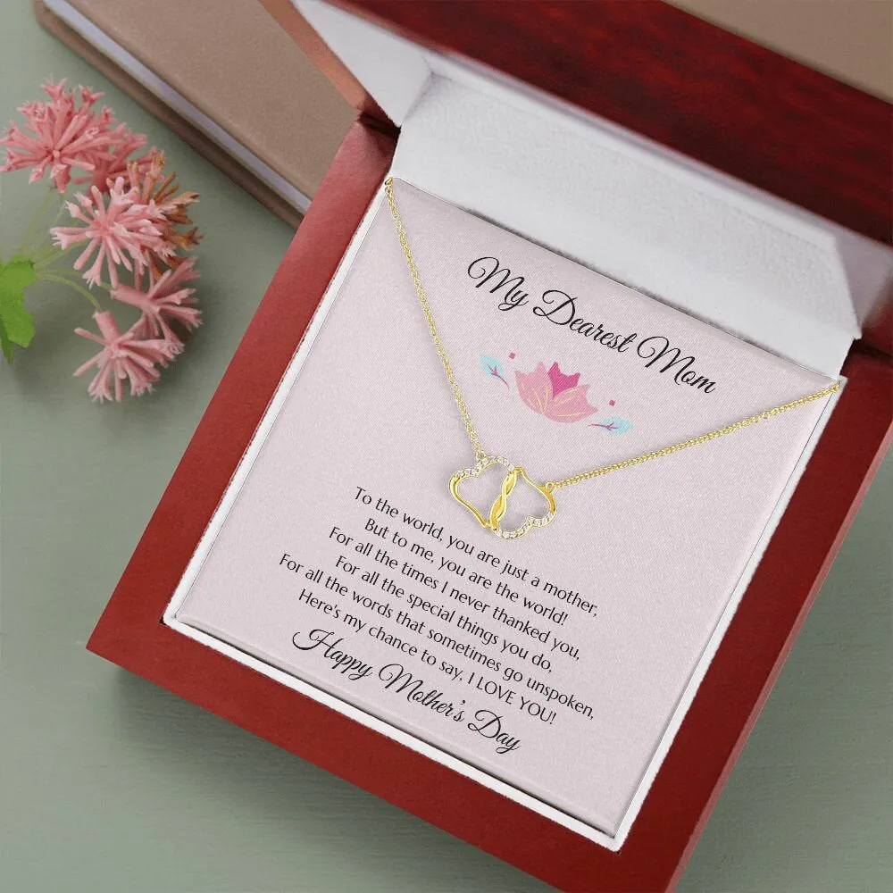 Mom Gift, Mothers Day Gift, Mothers Day Present, Mothers Day Diamond Necklace, Mom Gold Necklace, Mom Gift, Gift For Mom, Pink Mom Gift