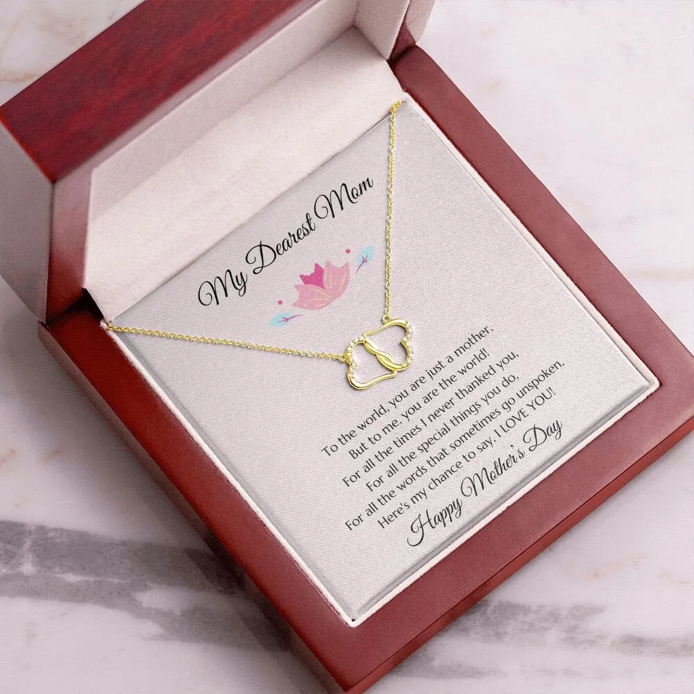 Mom Gift, Mothers Day Gift, Mothers Day Present, Mothers Day Diamond Necklace, Mom Gold Necklace, Mom Gift, Gift For Mom, Pink Mom Gift
