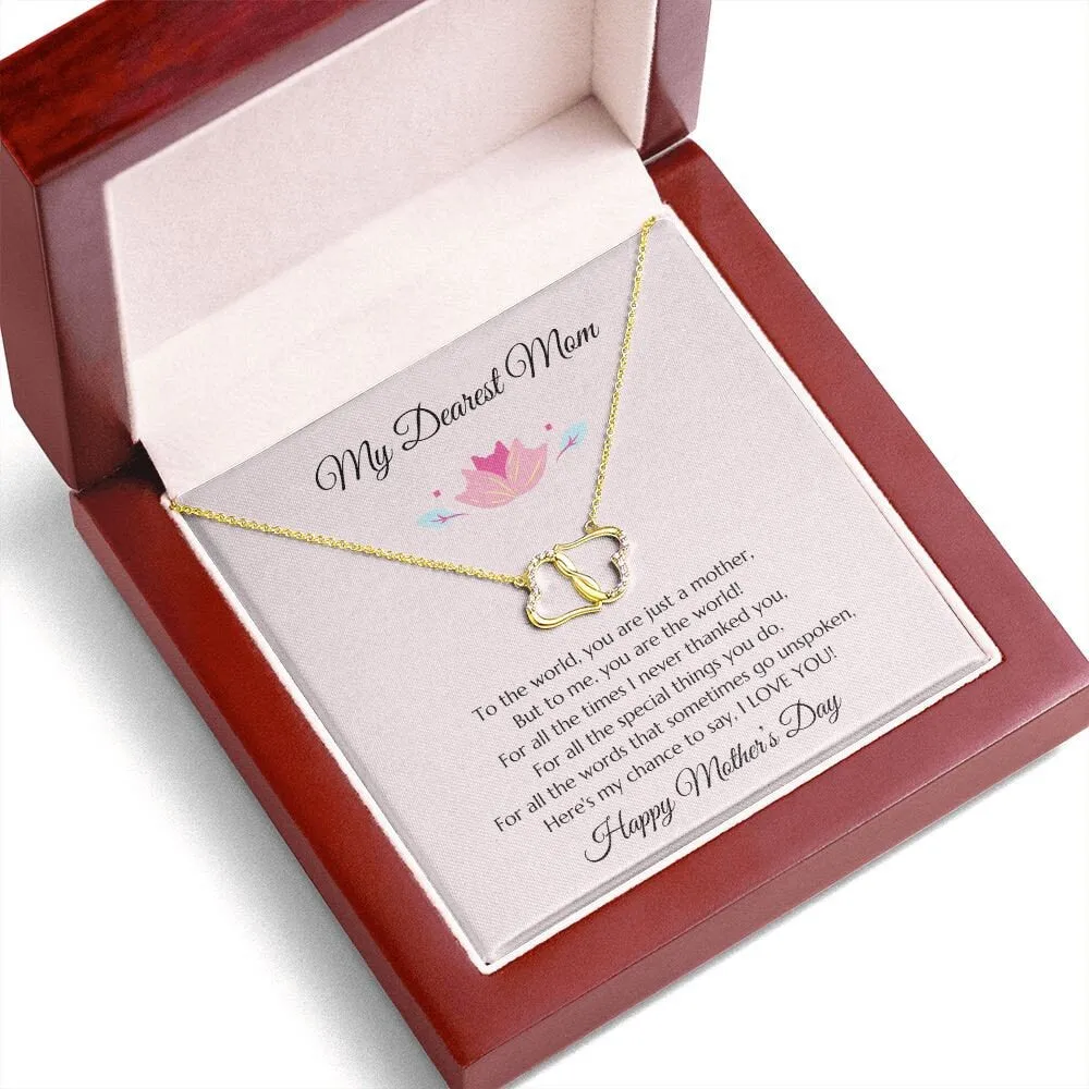 Mom Gift, Mothers Day Gift, Mothers Day Present, Mothers Day Diamond Necklace, Mom Gold Necklace, Mom Gift, Gift For Mom, Pink Mom Gift