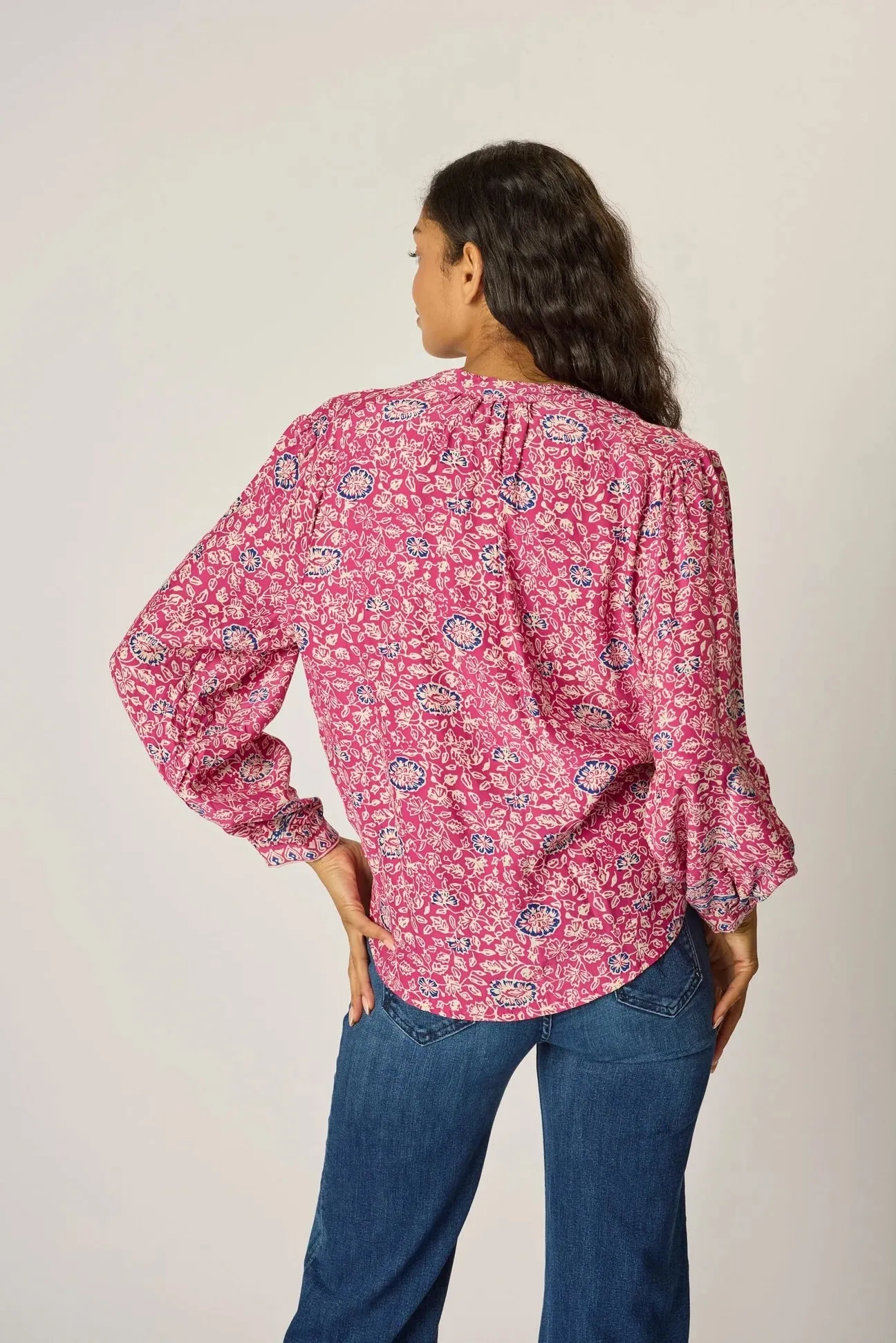 Natalie Martin Long Sleeve Shirt in Pink Lavender