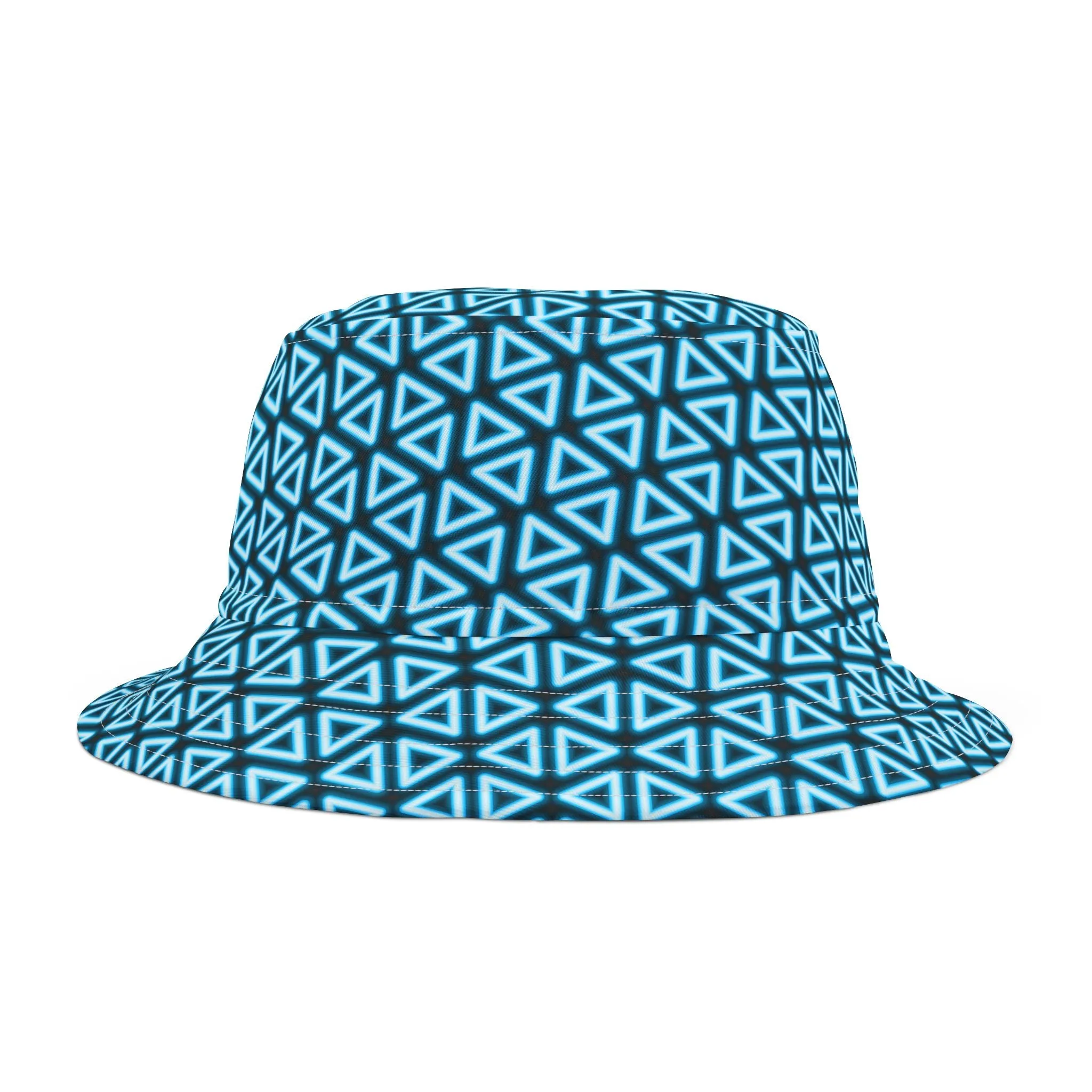 Neon Triangle PatternBucket Hat (AOP)