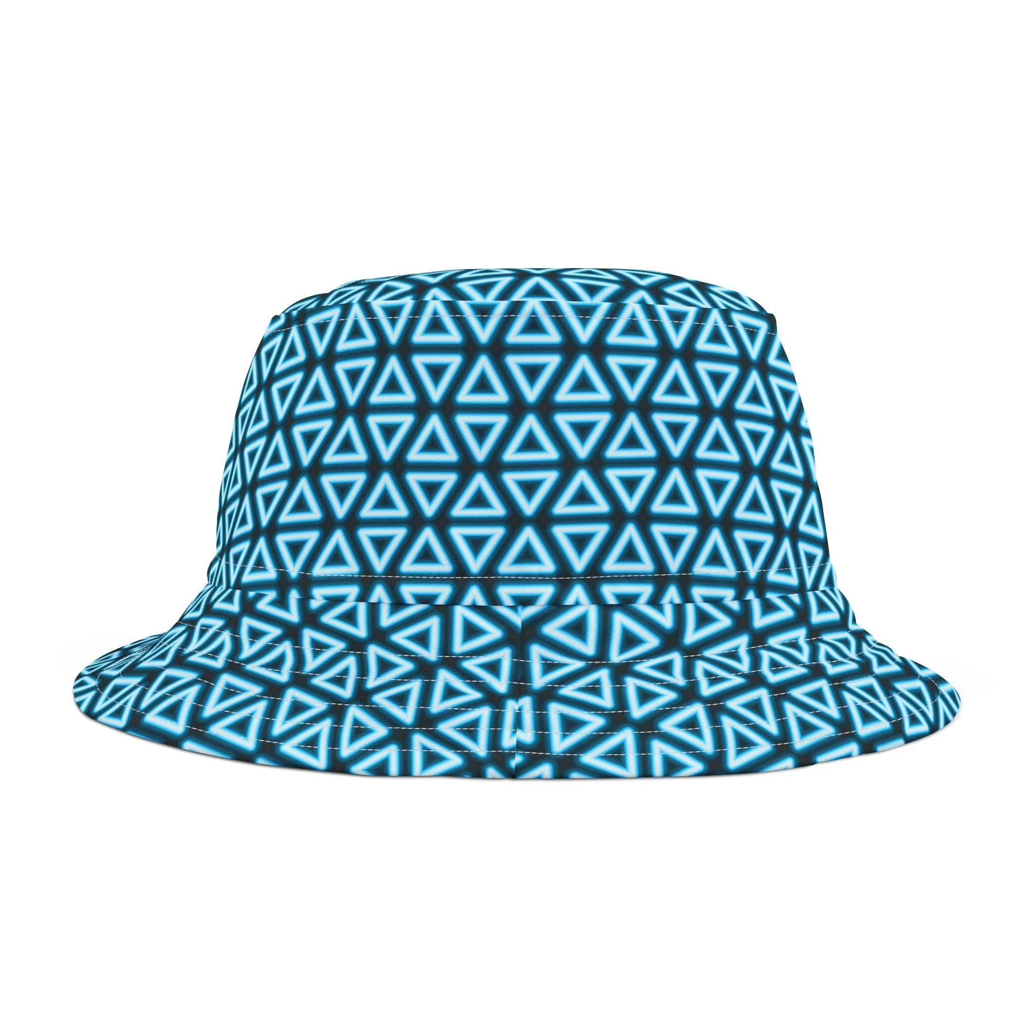 Neon Triangle PatternBucket Hat (AOP)