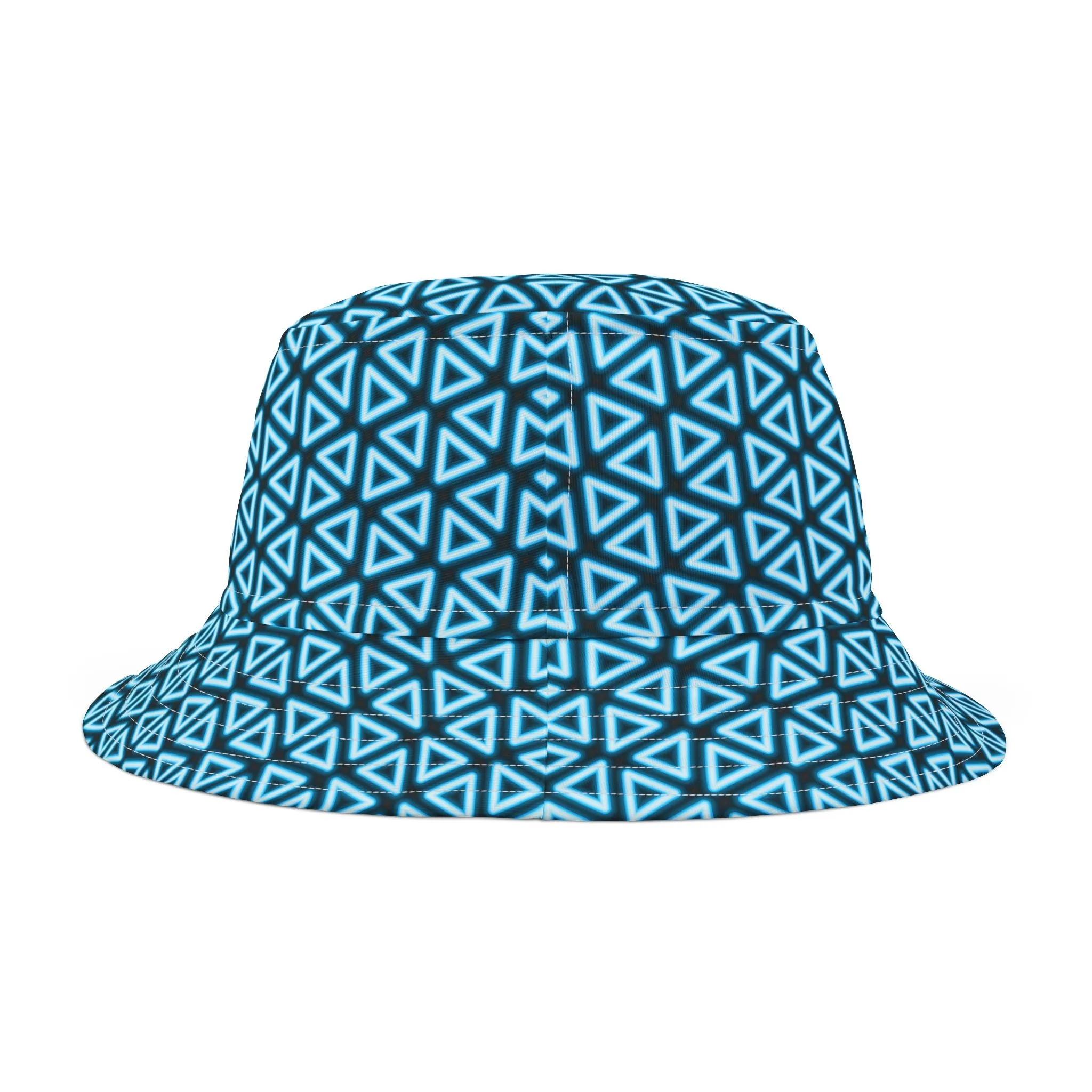 Neon Triangle PatternBucket Hat (AOP)