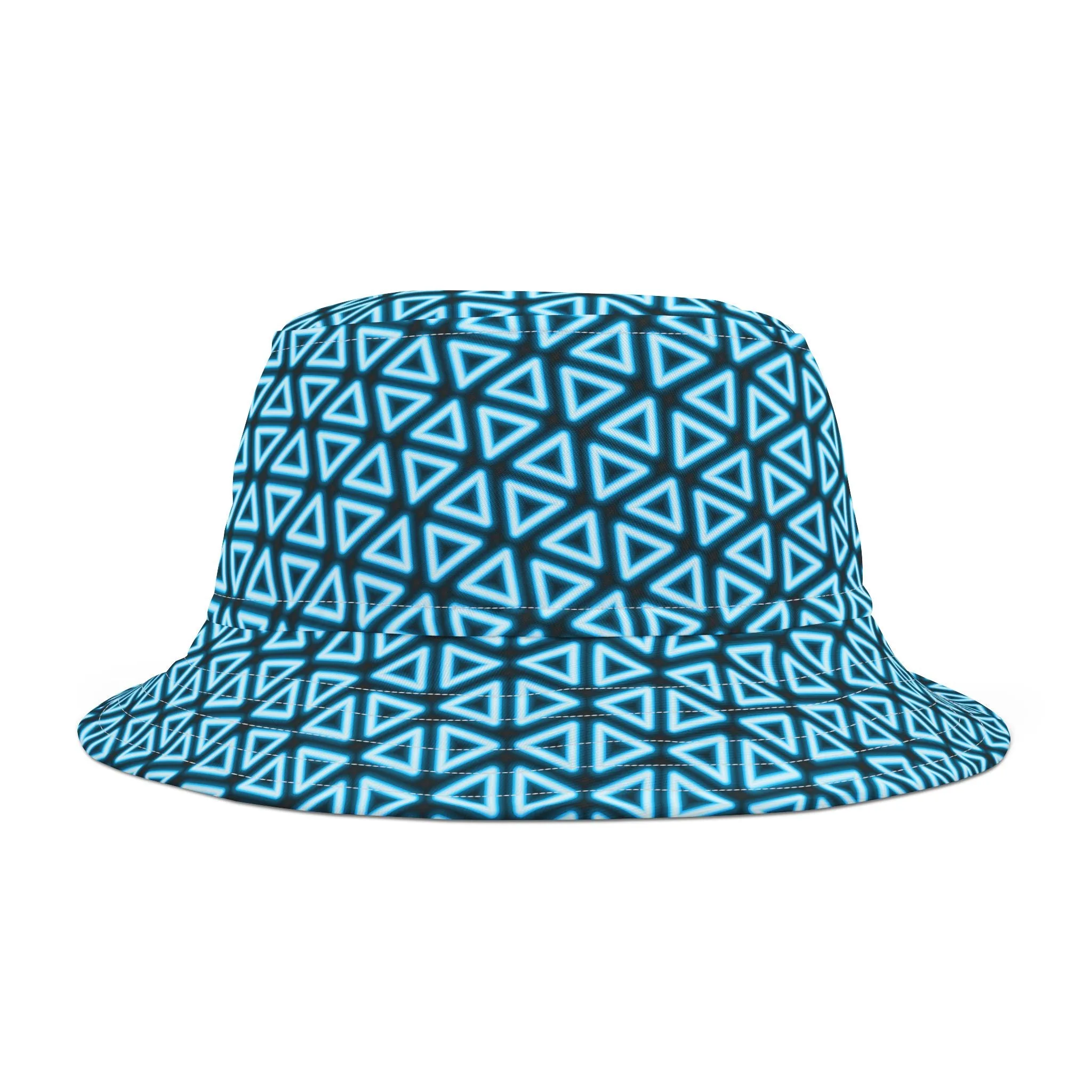 Neon Triangle PatternBucket Hat (AOP)