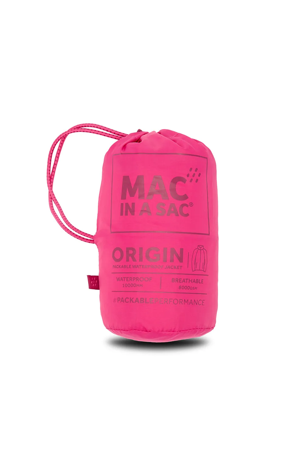 Origin Packable Waterproof Jacket - Pink Tonal Zip