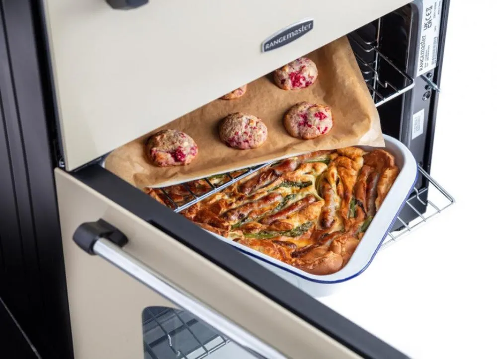 Rangemaster Classic 60 Black Gas Double Oven Cooker 60cm