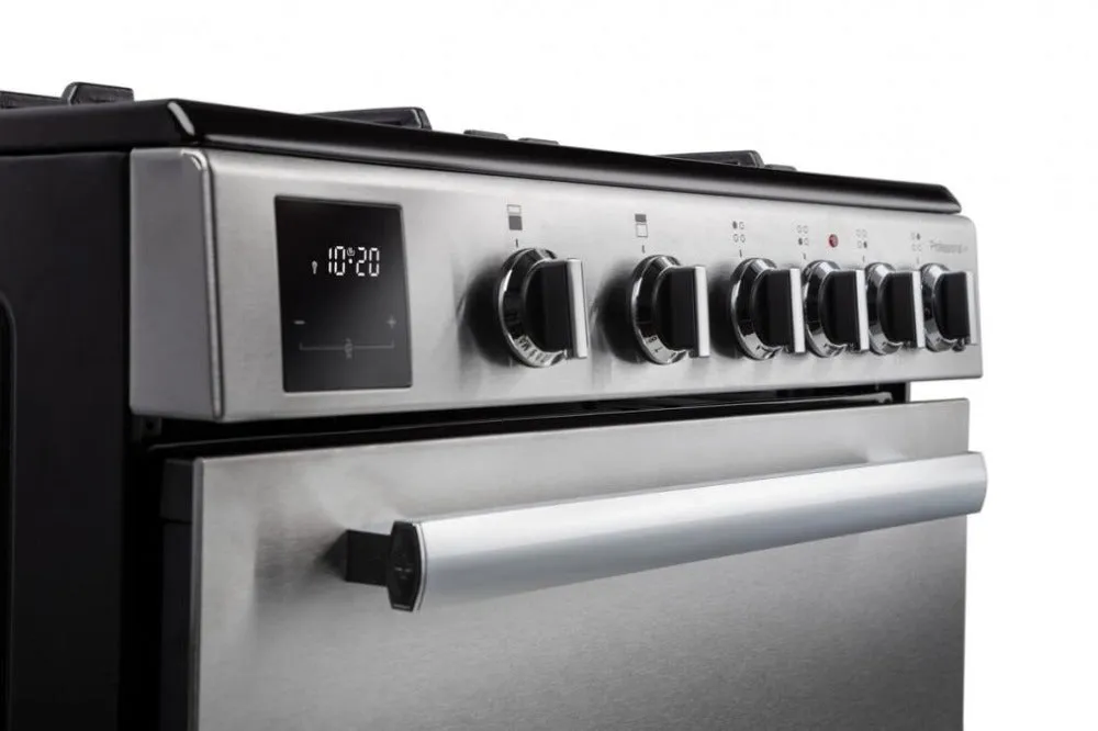 Rangemaster Professional 60  Stainless Steel Gas Double Oven Cooker 60cm