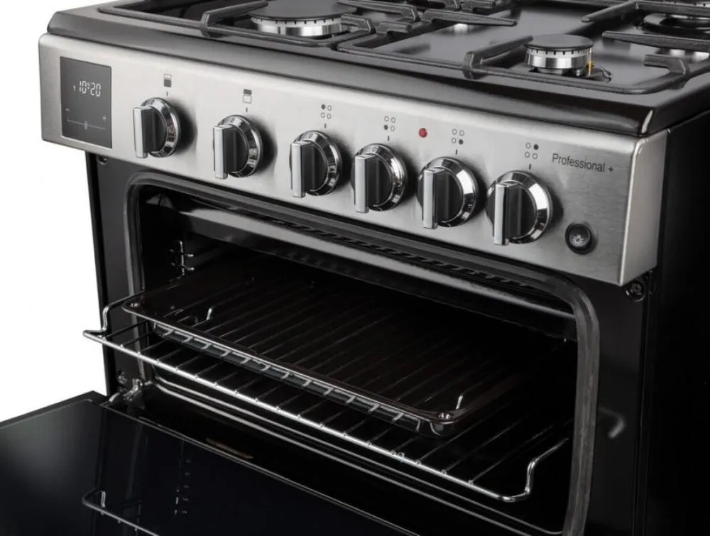 Rangemaster Professional 60  Stainless Steel Gas Double Oven Cooker 60cm