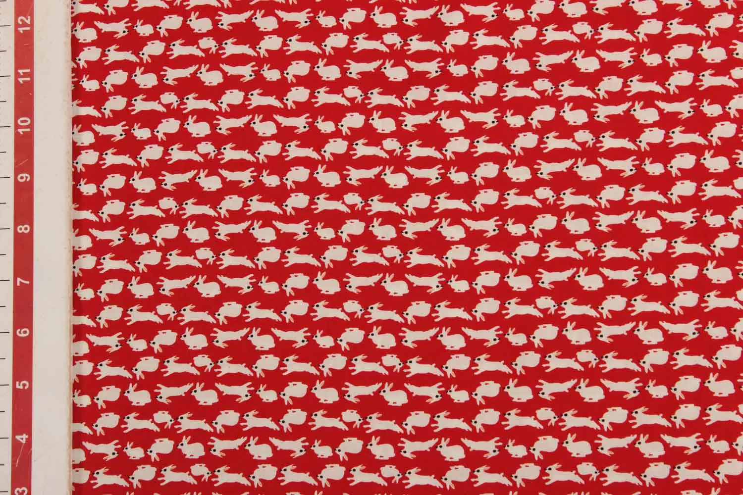 Red Printed Cotton Poplin Fabric