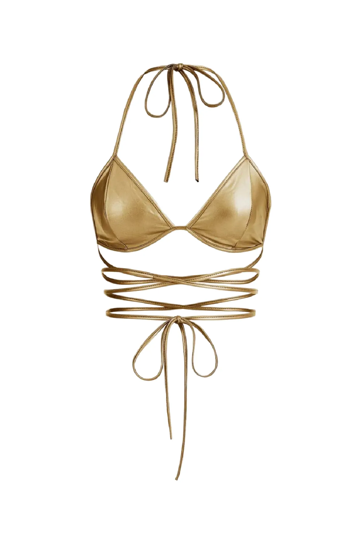 Ren Backless Halter Top (Gold)