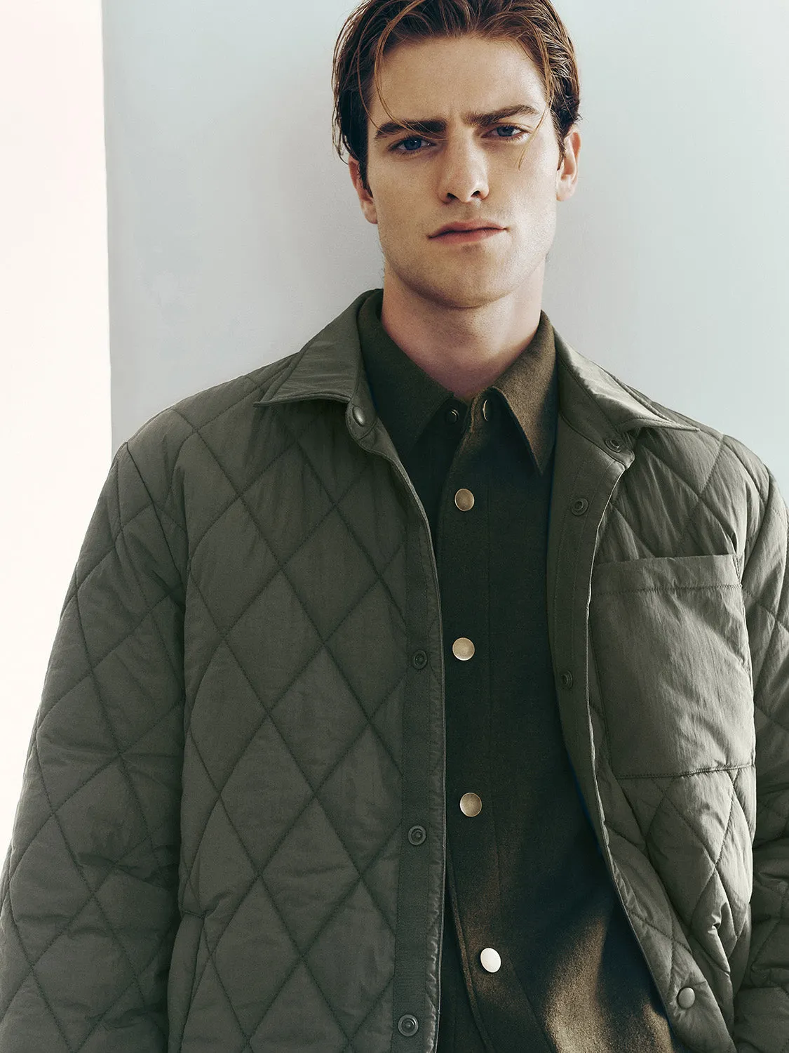 Shirt Collar Padded Coats