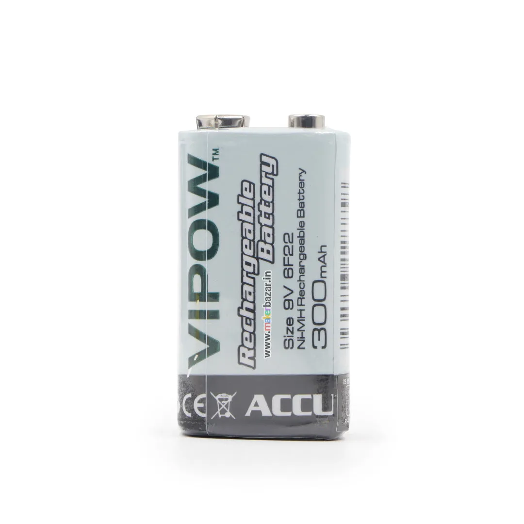 Vipow: ACCU 9Volt 300mAh Rechargeable NI-MH Battery